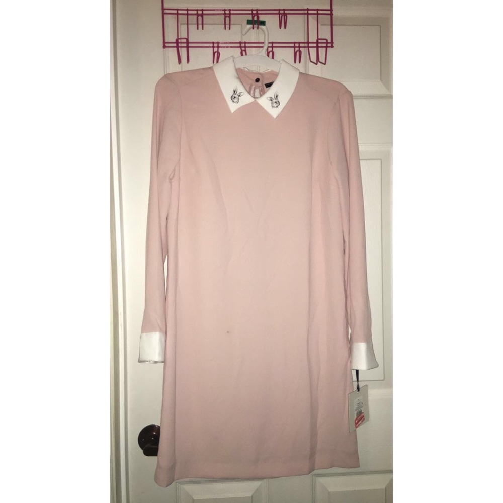 Cute and Collared Pink Bunny Dress!