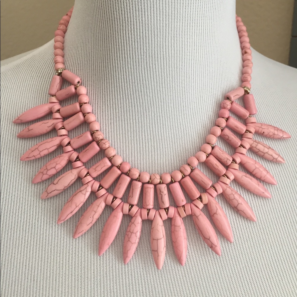 Pink Tile Necklace
