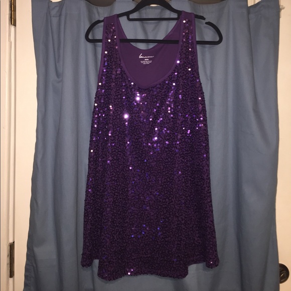 Lane Bryant Tops - Purple Sequin Top