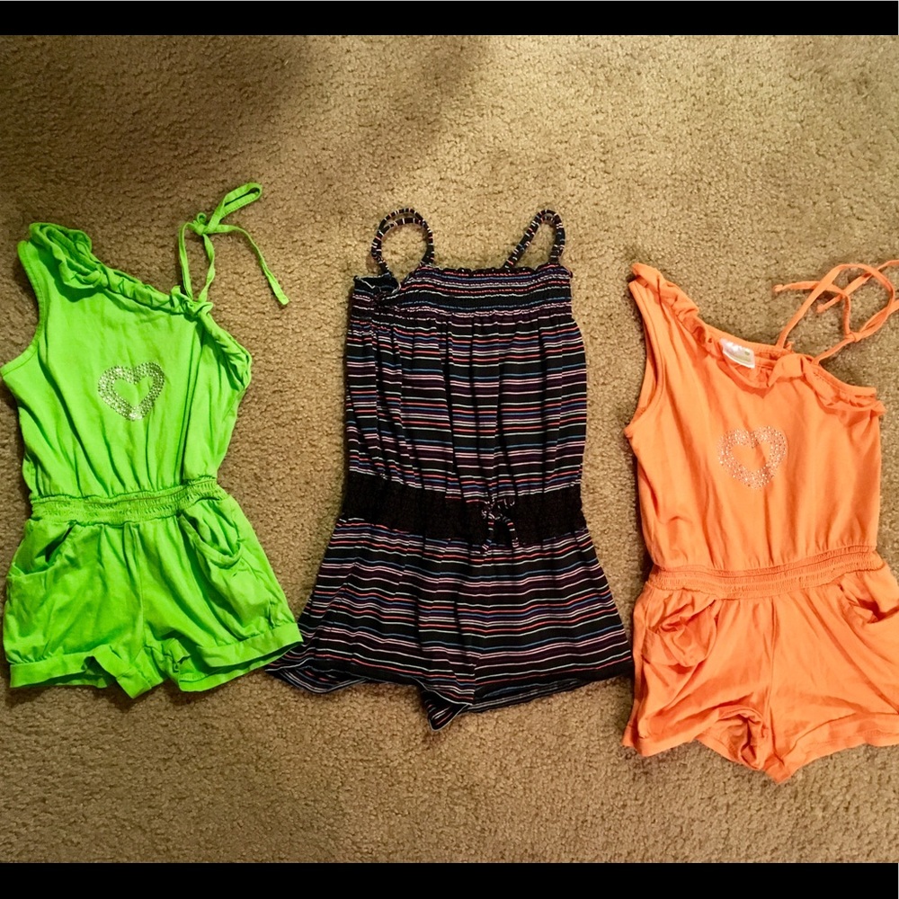 3 Girls Soft Rompers