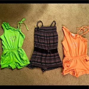 3 Girls Soft Rompers