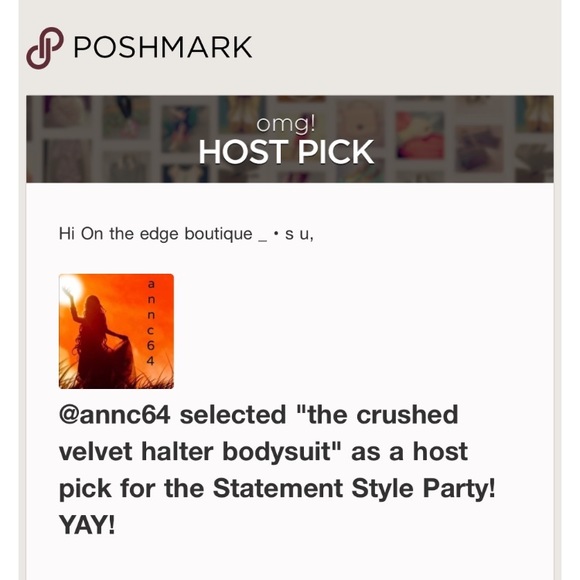 hp • Crushed Velvet Halter Bodysuit - Picture 7 of 7