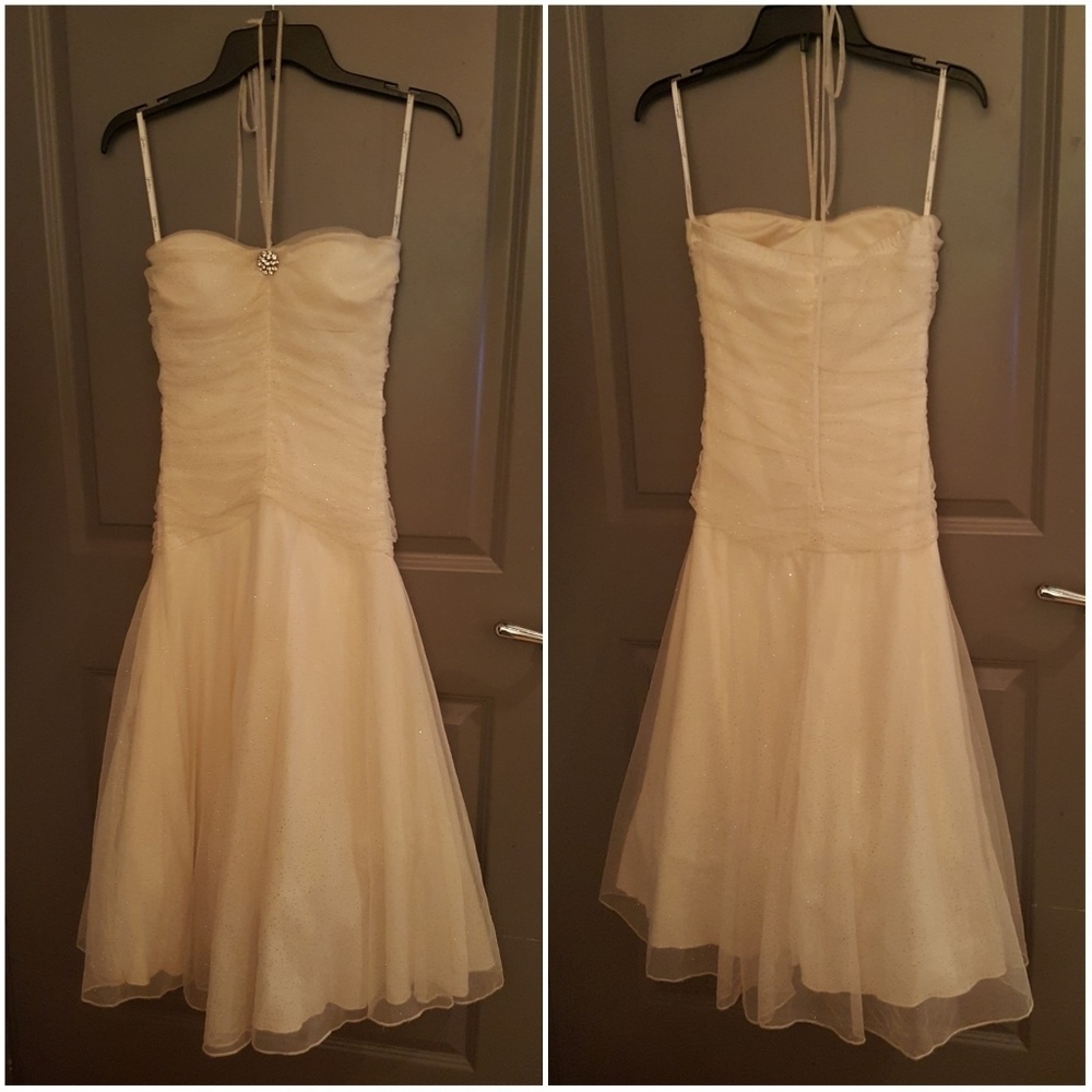 Halter Champagne Dress