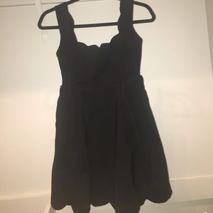 Nasty Gal Black Scalloped Dress