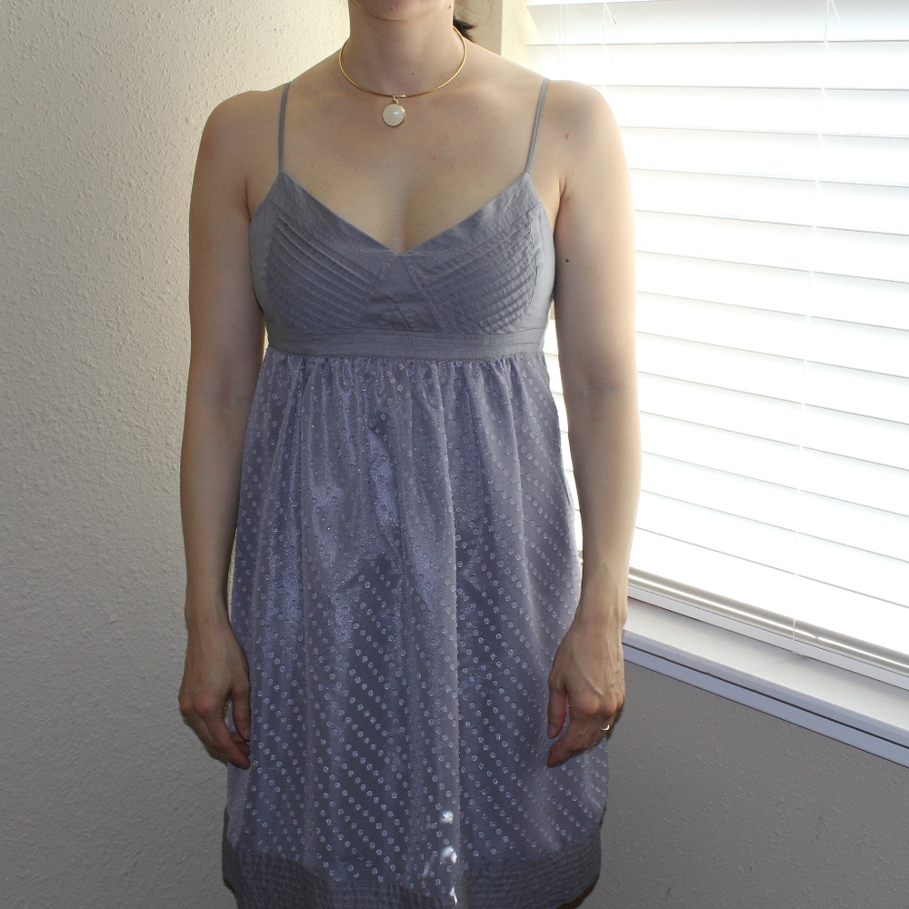 VINTAGE FOREVER 21 Grey Patterned Mini Dress