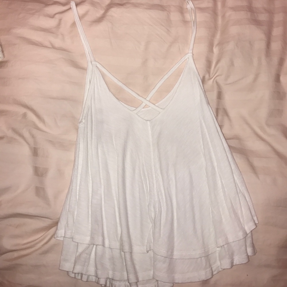 Aeropostale White Flow Tank Top - Picture 2 of 2