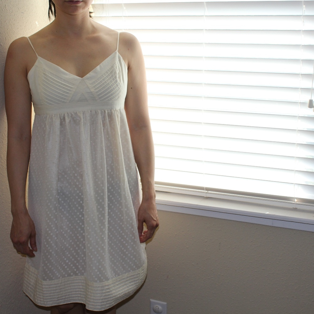 VINTAGE FOREVER 21 White Mini Summer Dress
