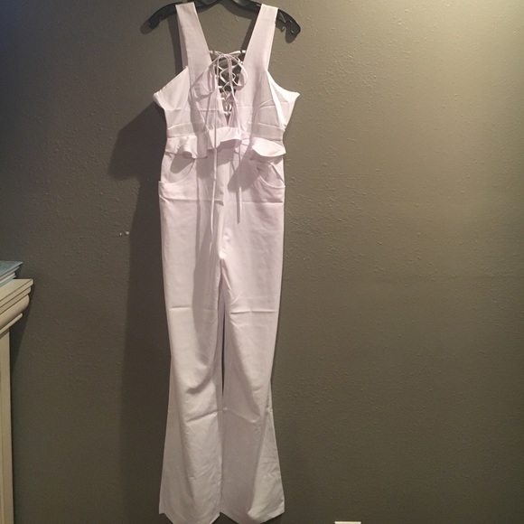 Woman sexy laceup  jumpsuit. Sz med 6-8  Lg 8-10 - Picture 2 of 5