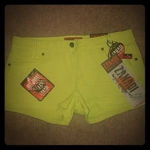 Zanadi lime green hot shorts