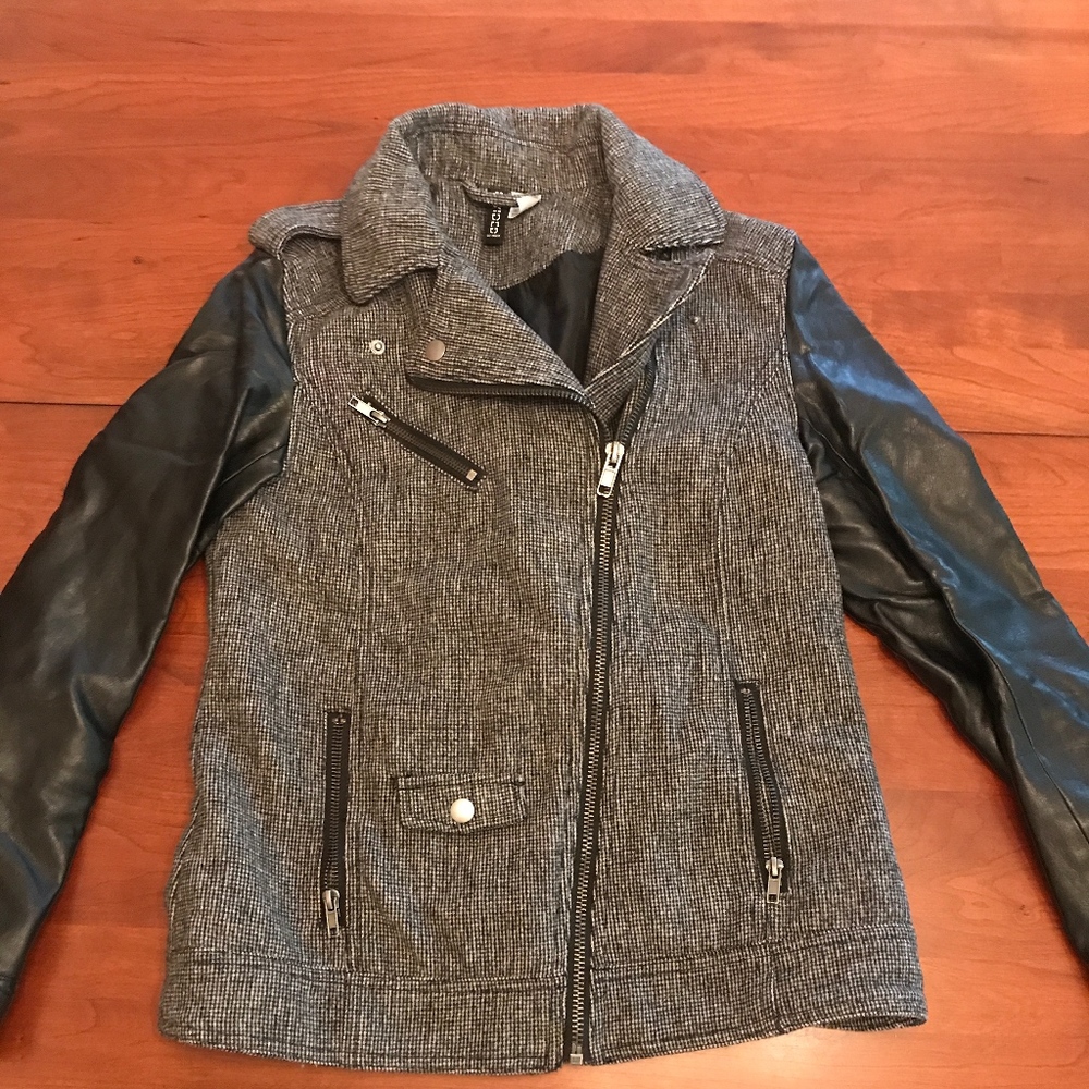 H&M Divided - Leather Jacket - Size 4
