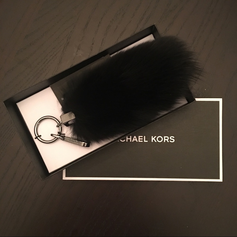 Michael Kors Fox Fur Pom Keychain