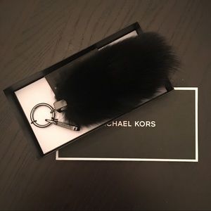 Michael Kors Fox Fur Pom Keychain