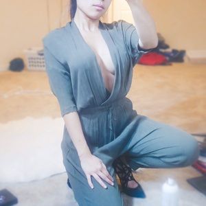 Green Olive Sexy jumpsuit