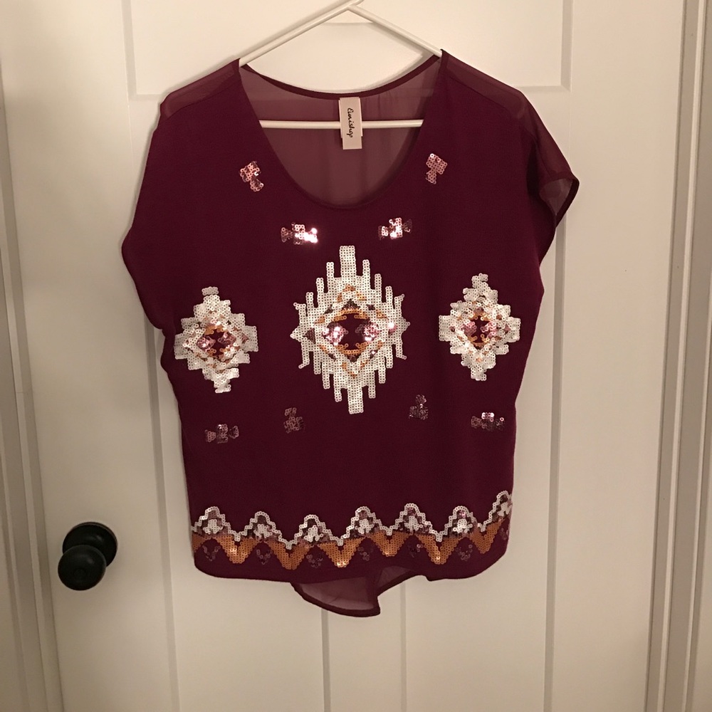 Sequined top. Bought at a boutique