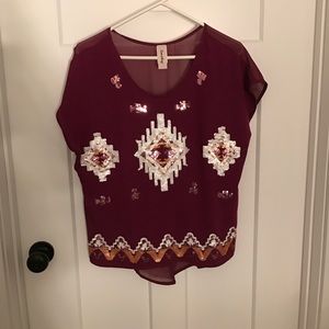 Sequined top. Bought at a boutique