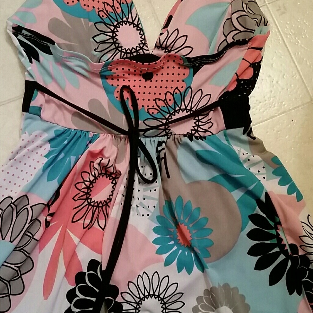 Retro Soft Silky summer halter dress. Perfect Summer Dress