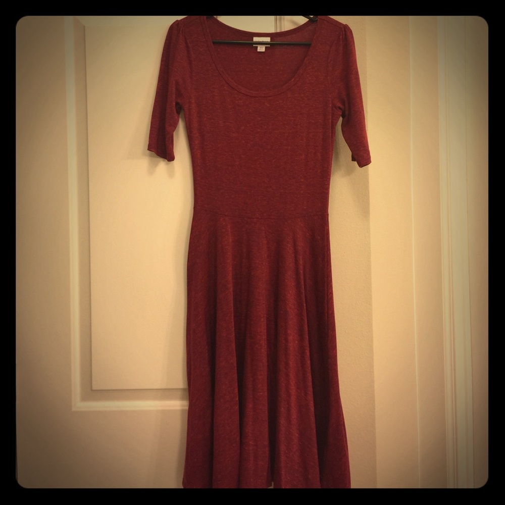 LuLaRoe Nicole Dress Magenta size XS