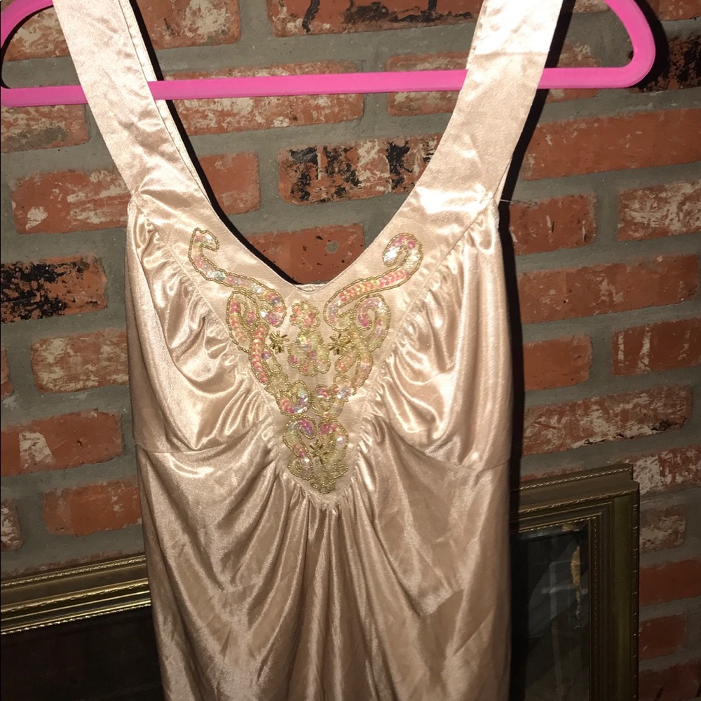 Super sexy gold sequence tank