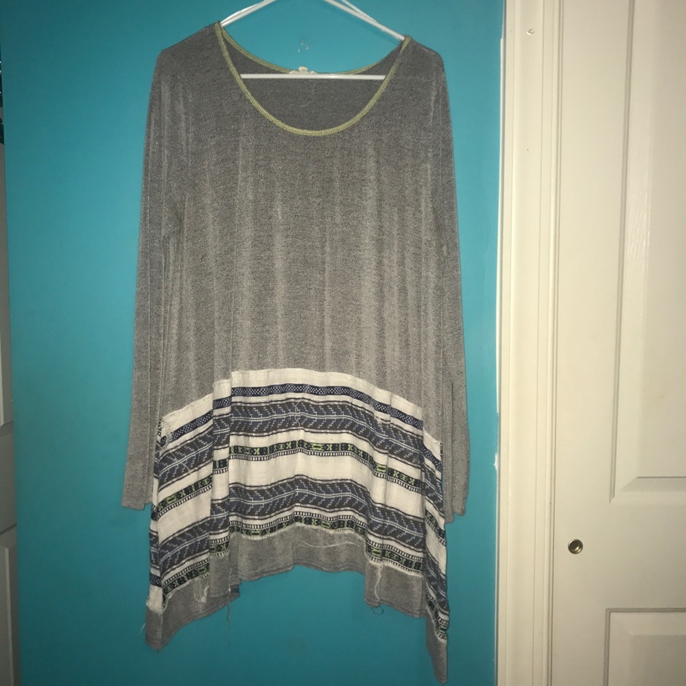 Boutique style gray tee shirt/sweater dress