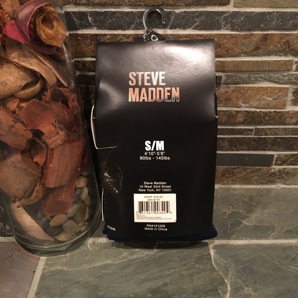 Steve Madden Navy Fleece Lined Footless Leggings - Picture 2 of 2