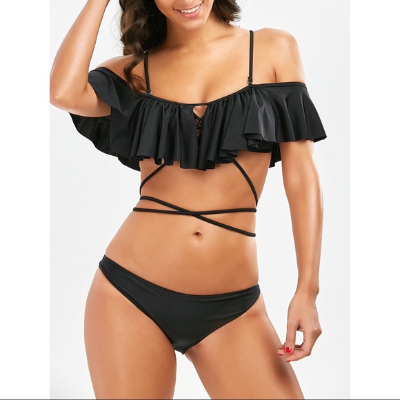 hp • Flounce Off the Shoulder Bikini - Picture 2 of 7