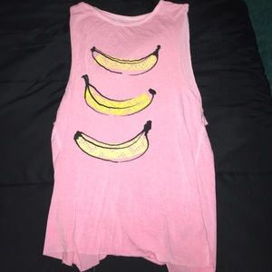 Cute flowy shirt with 3 bananas