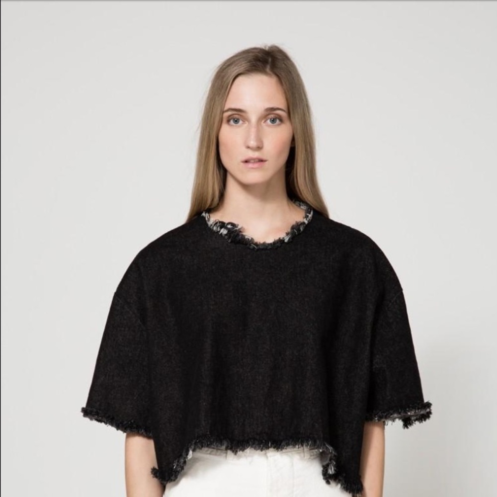 Ashley Rowe Tee Shirt in Black Denim