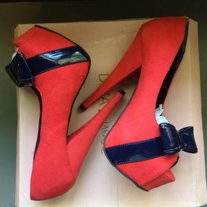 Diva Lounge - Poppy Red stilettos NWOT