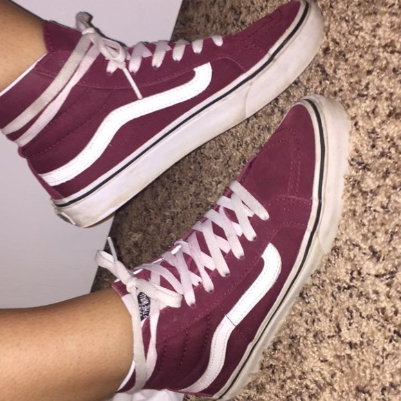 Vans Shoes - Maroon Vans old skool high rise