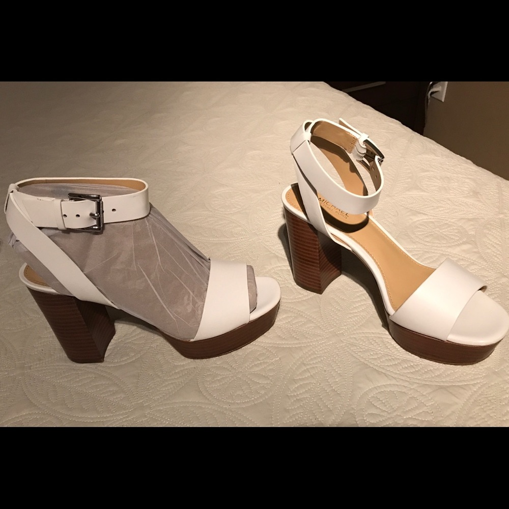 Michael Kors Leonora ankle strap white