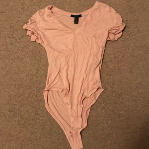 F21 Pink Knit Bodysuit