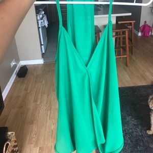 Forest green racer back tank