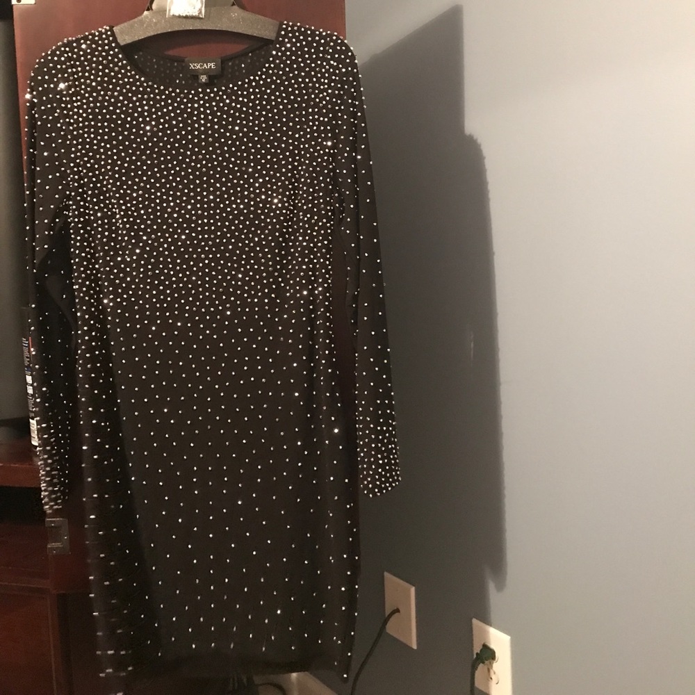 Jeweled Black Dress