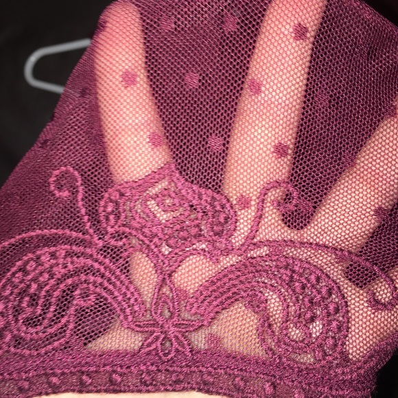 maroon embroidered t-shirt styled dress - Picture 3 of 3