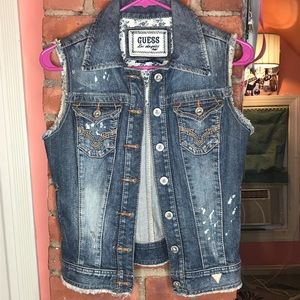 GUESS jean jacket vest!