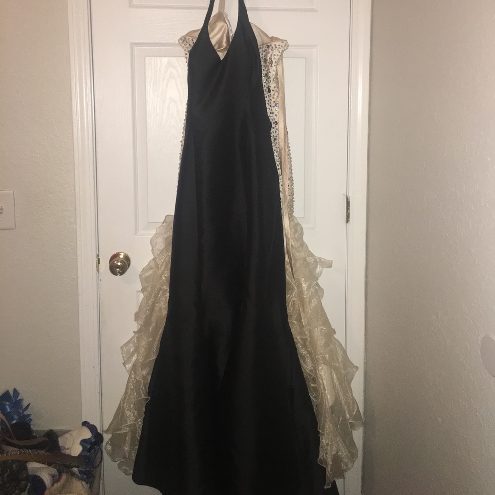 Black Halter Prom Dress