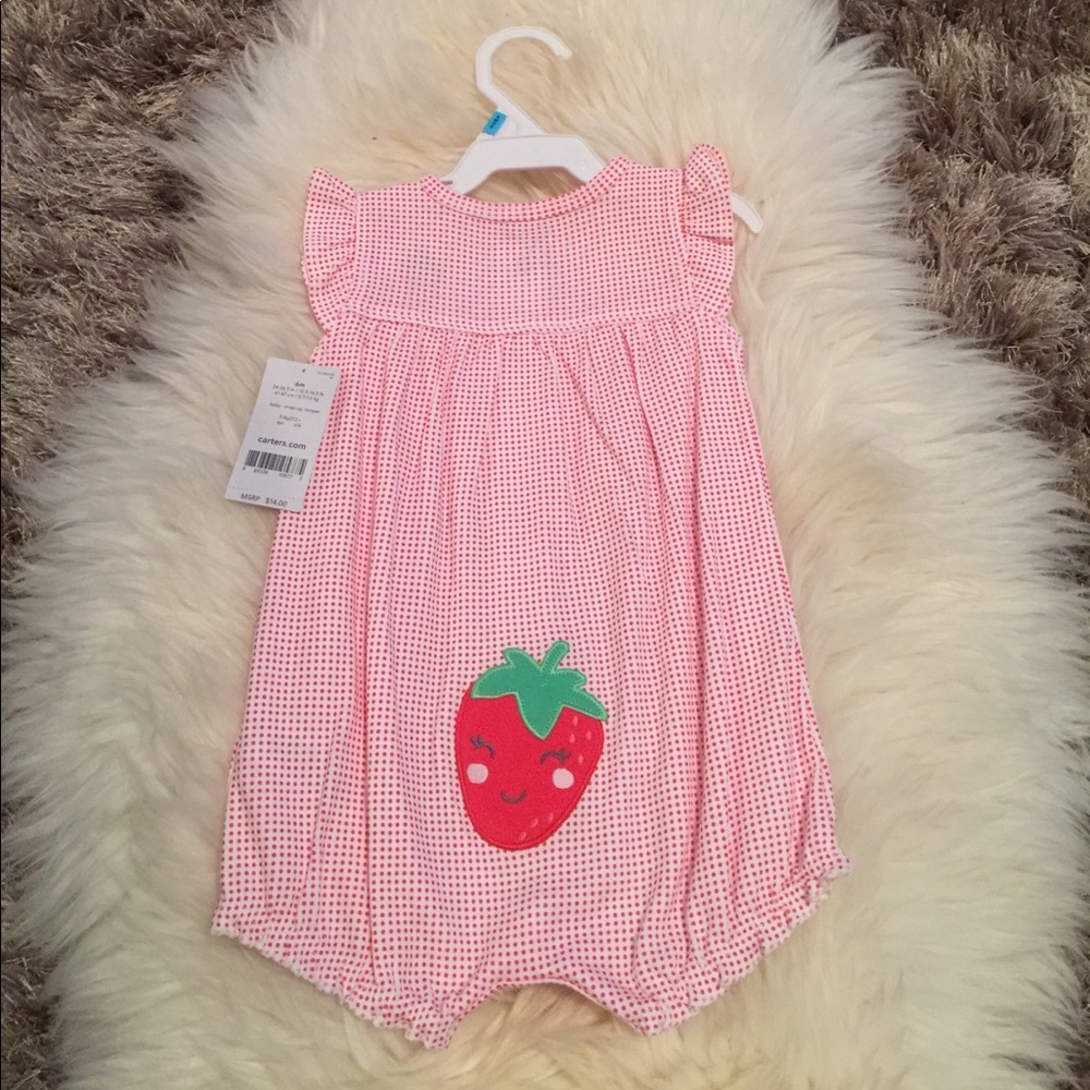 Brand new onesie super cute strawberry butt!