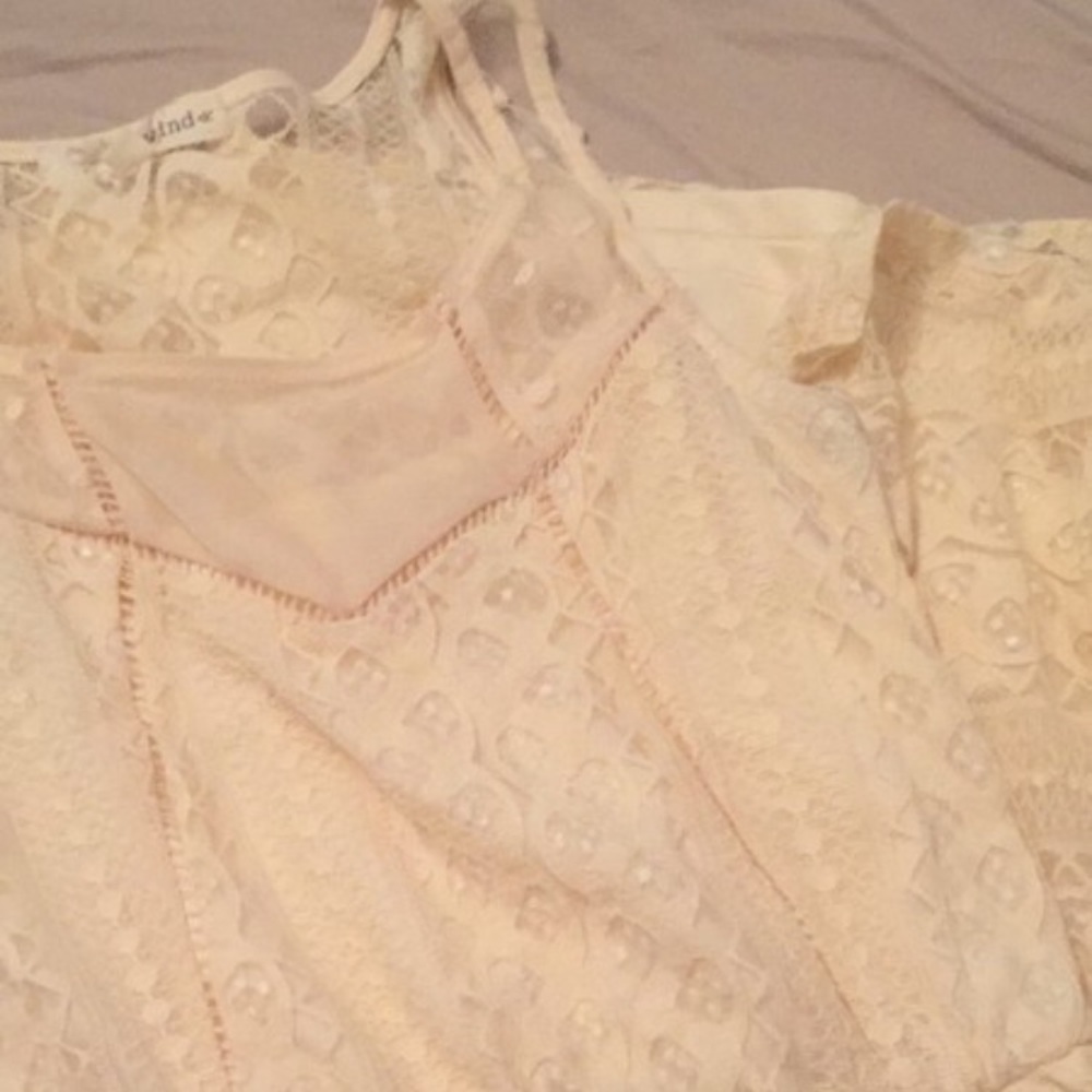 Beige Lace Dress