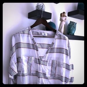 Long sleeve striped tunic, linen blend NWOT! ☀️