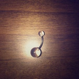 NEVER WORN Clear belly button ring