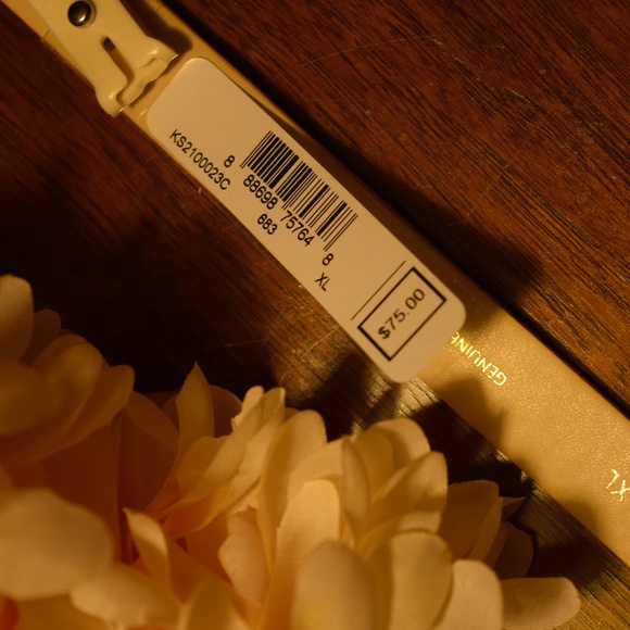 Kate Spade Genuine Leather Belt Rhinestone Accents - Picture 5 of 6