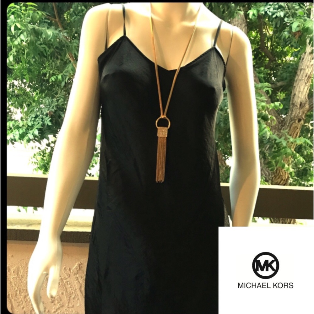 5 ⭐️ Size 10 Micheal Kors Black Slip Dress - Picture 3 of 8