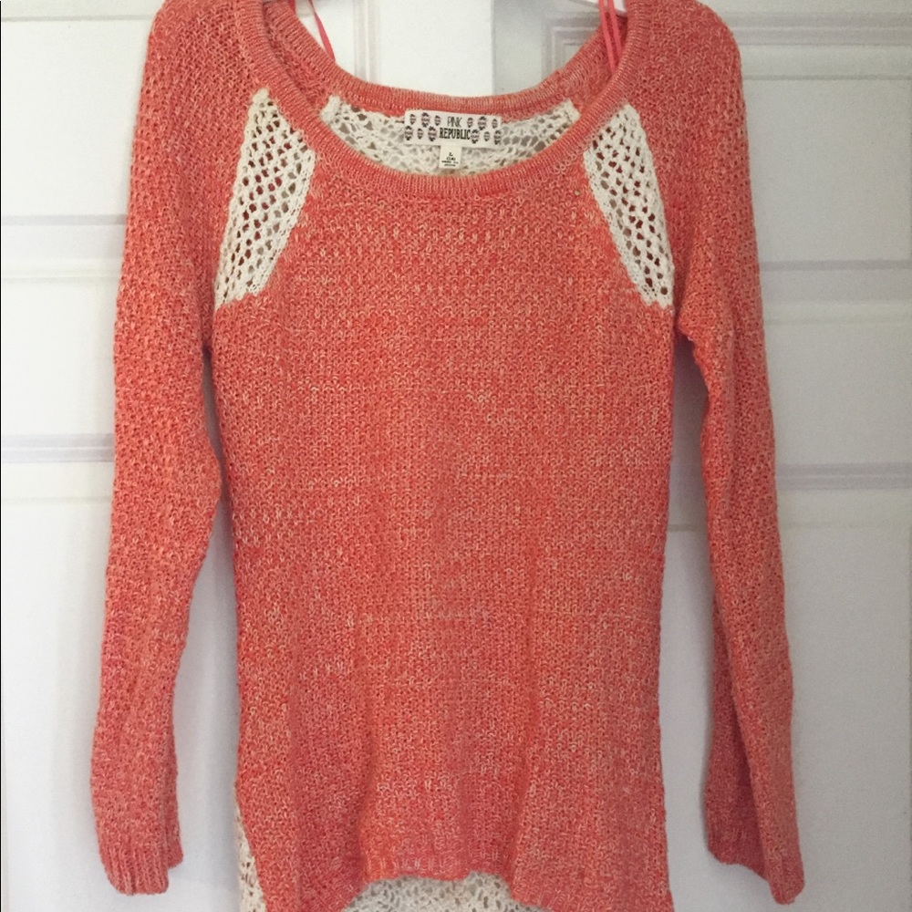 Pink republic - knit pink long sleeve top