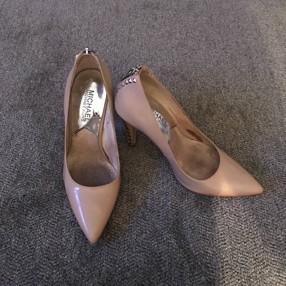 Michael Kors Patent Leather Nude Pump