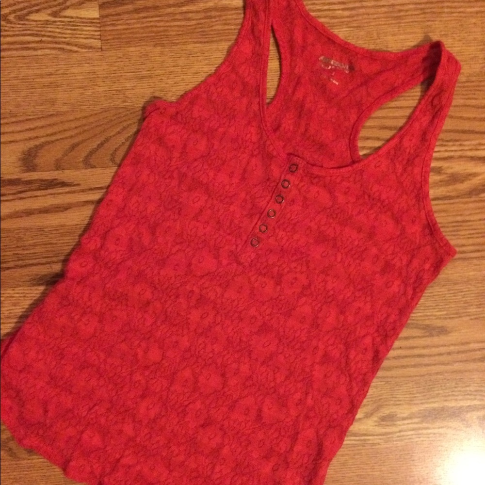 Orange Lacey Tank