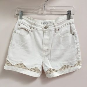 White Jean + High Waisted Shorts