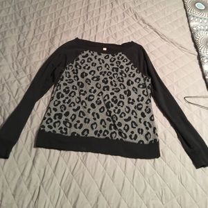 Long sleeve leopard print shirt