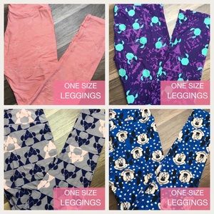 Lularoe One Size Disney leggings lot (4 pair)