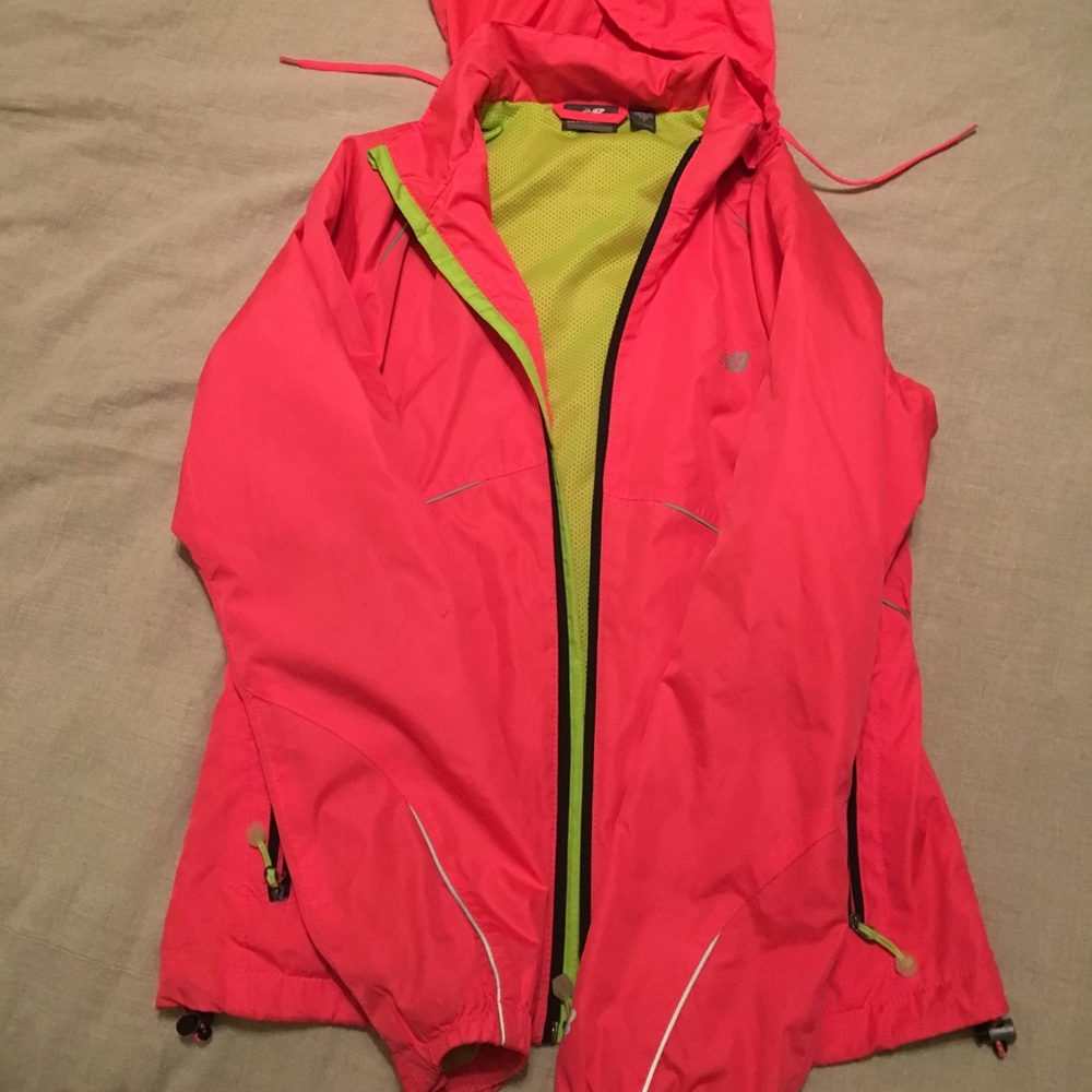 New Balance hot pink rain jacket