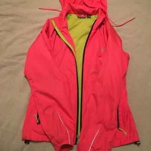 New Balance hot pink rain jacket